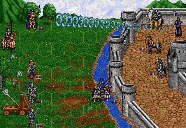 Крепость с укреплениями в игре Heroes of Might and Magic II